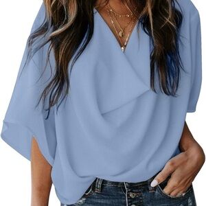 Amazon Light Blue Women's Blouse